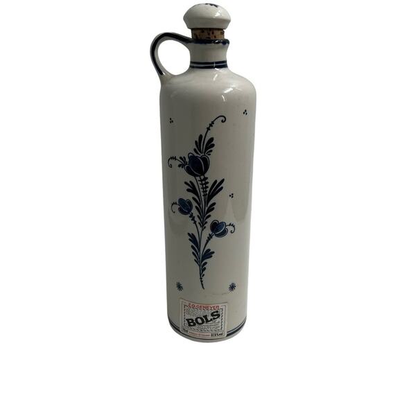 Vintage BOLS Delft Blue Corked Lidded Decanter Hand Painted Windmill Holland - Picture 4 of 12